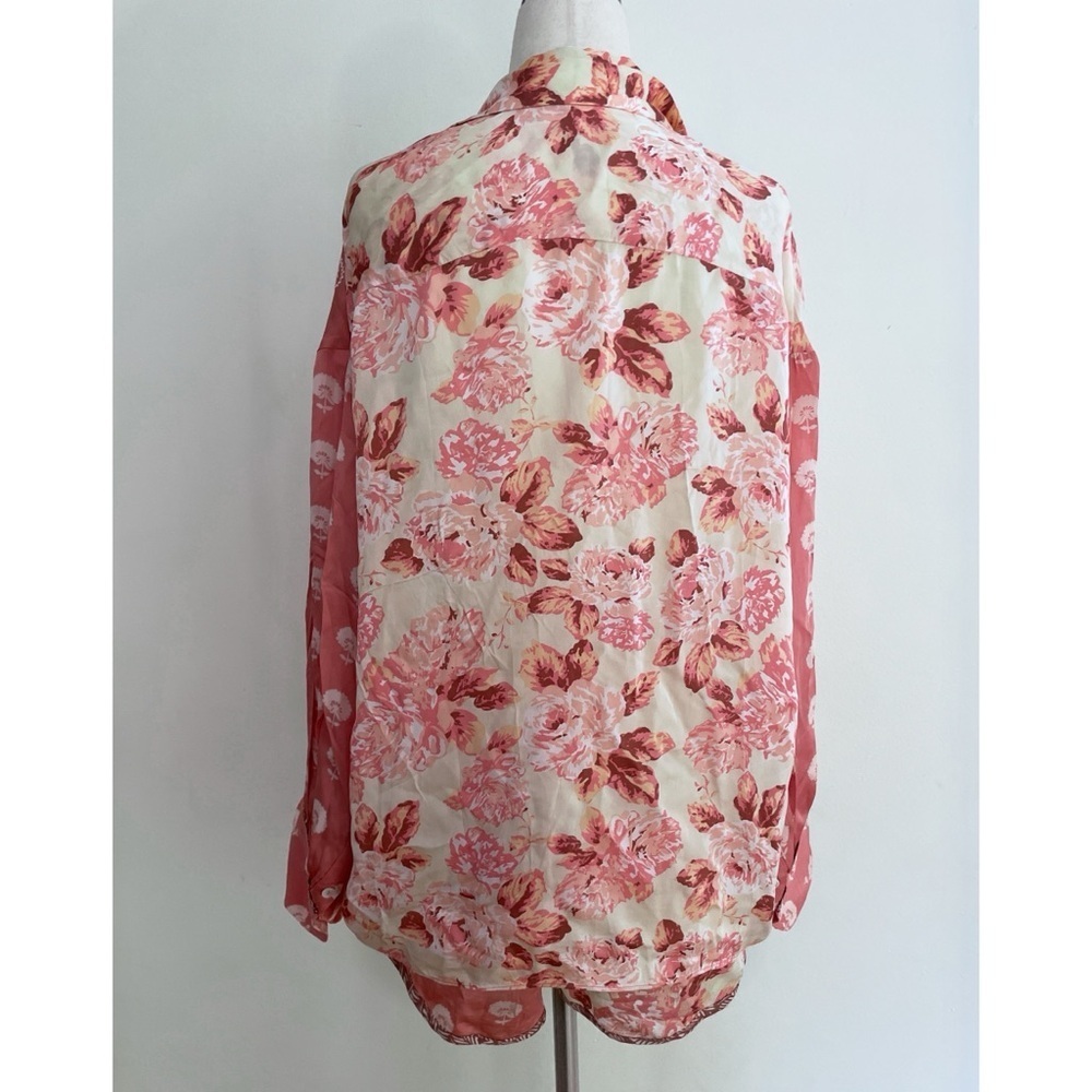 SET ZARA Silia Floral Printed Embroidered Silky Drawstring Short Blouse Set XS - Picture 6 of 13
